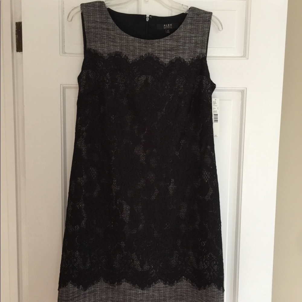 Black and Gray Sheath Dress - Alex Marie